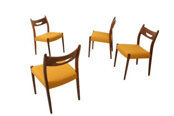 Image 1 of Set van 4 vintage teakhouten fauteuils, jaren 60