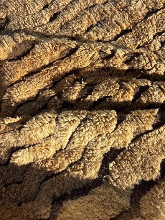 Image 1 of Modern Moroccan Mrirt Rug 210x300 cm– Cream Wool Texture Design – Handmade in Morocco