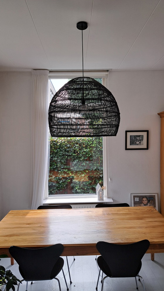 Image 1 of Lámpara colgante HKLiving mimbre/wicker negro