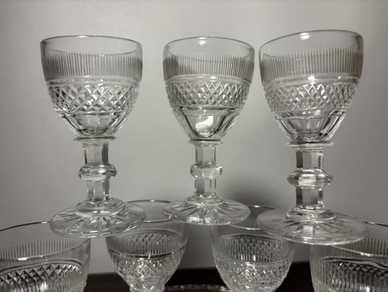 M. Trianon 7 Bicchieri Saint Louis – Bicchieri e caraffe, Crystal (photo 12 of 15)
