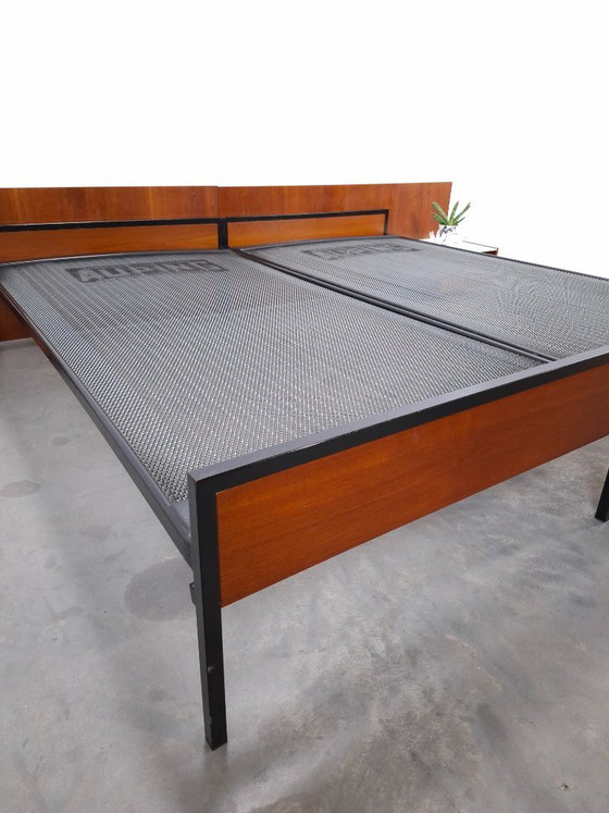 Double bed Japanese Series Cees Braakman for Pastoe and Auping with nightstands – Metal (photo 12 of 20)