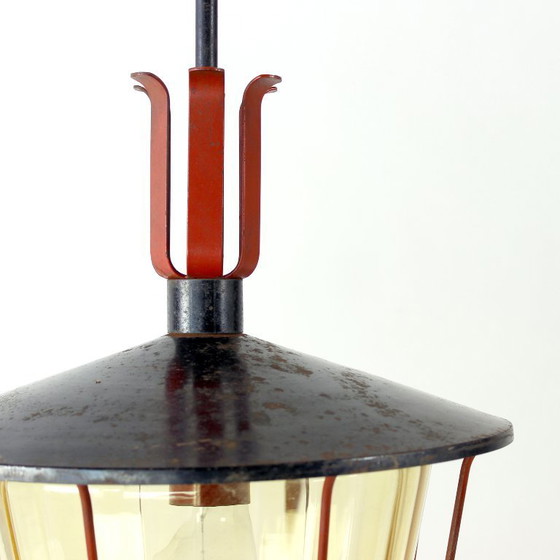 Image 1 of Vintage Ceiling Pendant Railway Light, Czechoslovakia 1940s