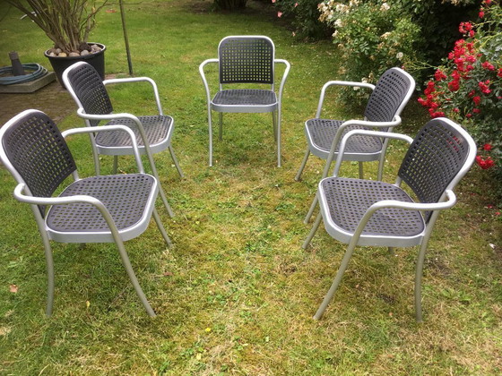 Image 1 of 6 chaises argentées DePaDova Vico Magistretti ENSEMBLE