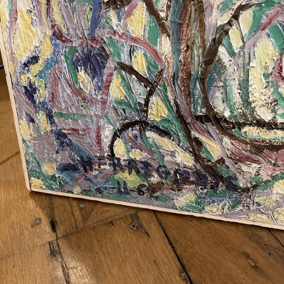 Urbain Herregodts, Composizione Astratta, 1962, Olio su Tavola – Dipinti e disegni (photo 3 of 14)