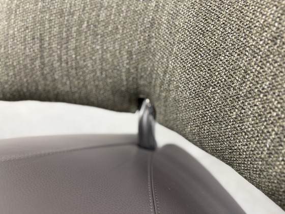 Image 1 of Poltrona Leolux Pallone Grigio Pelle Tessuto Verde