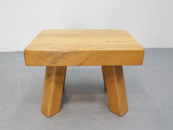 Image 1 of Brutalist bijzettafel Massief eiken handgemaakt