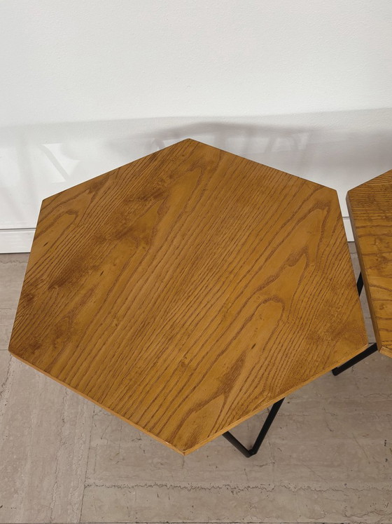 Tables basses de Gio Ponti pour Isa, Italie, années 50, lot de 2 – Bois, Métal (photo 8 of 12)
