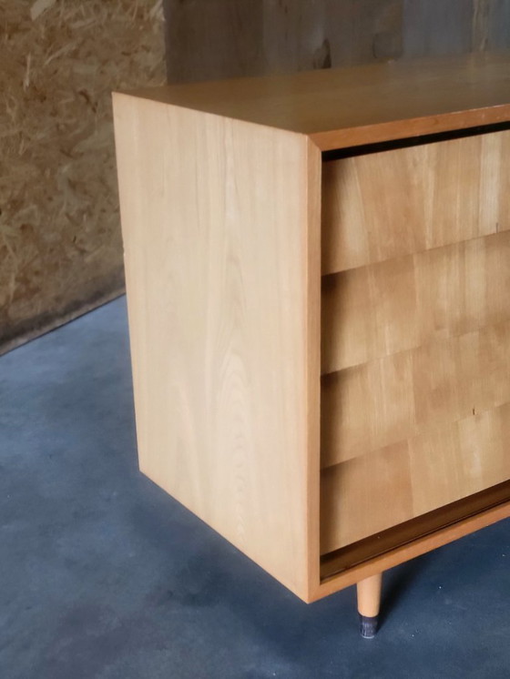 Image 1 of Sideboard in ash wood by Erich Stratmann for Idee Möbel Germany 1950