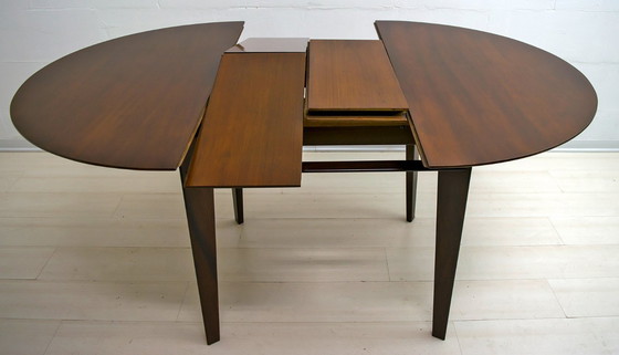 Image 1 of Edmondo Palutari für Dassi Mid Century Italienischer Teak-Esstisch und Stühle, 50er Jahre