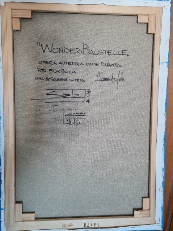 Image 1 of Surreal painting by Italian artist Alessandro Sala, hand-signed, 50x70 cm