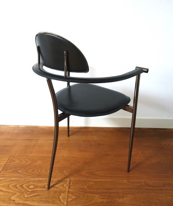 Image 1 of Ensemble de quatre (4) chaises de salle à manger « Stiletto » Arrben Italie années 1980