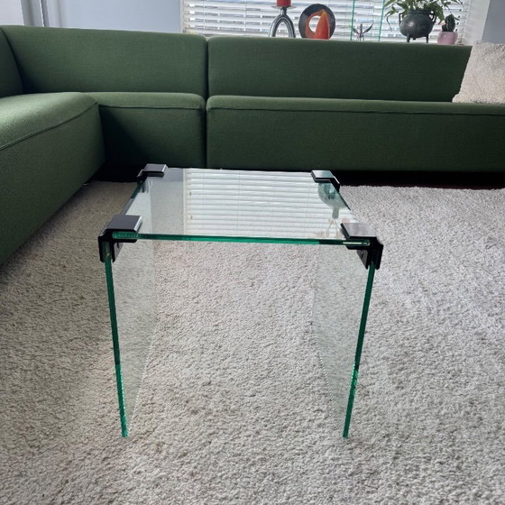 Image 1 of Vintage glazen side table