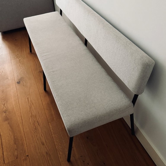 Image 1 of Banc de salle à manger scandinave Aspen beige recyclé