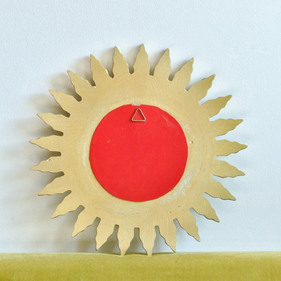 Image 1 of Vintage goudkleurige zonnestralenspiegel