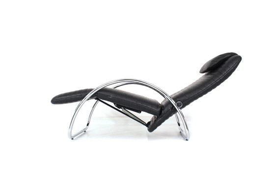Image 1 of ¡como nuevo! Georg Appeltshauser Lounge Chair / Sillón Relax, estilo Bauhaus, cuero de primera calidad, marco cromado con funció
