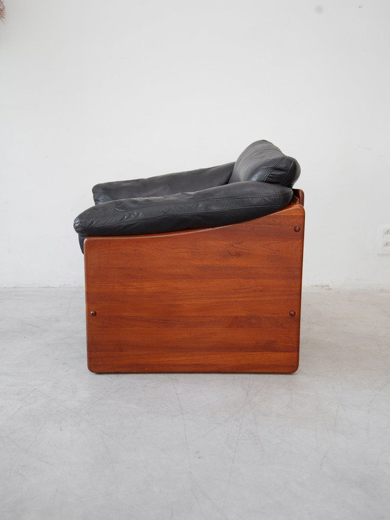 Image 1 of A. Mikael Laursen & Søn, Moderne Brutalistische stoel van massief teakhout