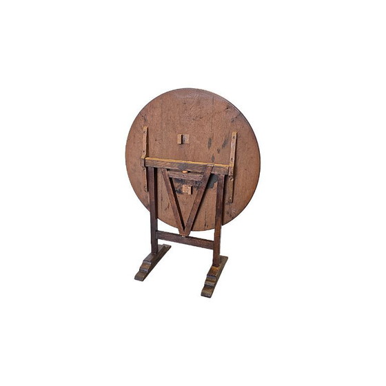Image 1 of Table d'appoint Vigneron ancienne en chêne français, début des années 1900