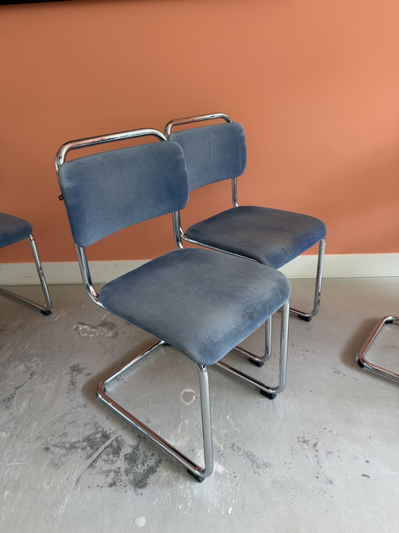 Image 1 of 6 chaises longues originales Gispen Dutch Originals – 4 x 101L + 2 x 201L avec accoudoirs