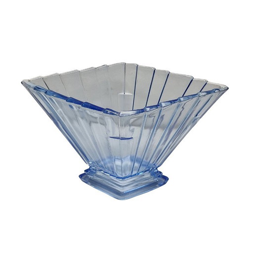 Bagley Wyndham blue Art Deco vase