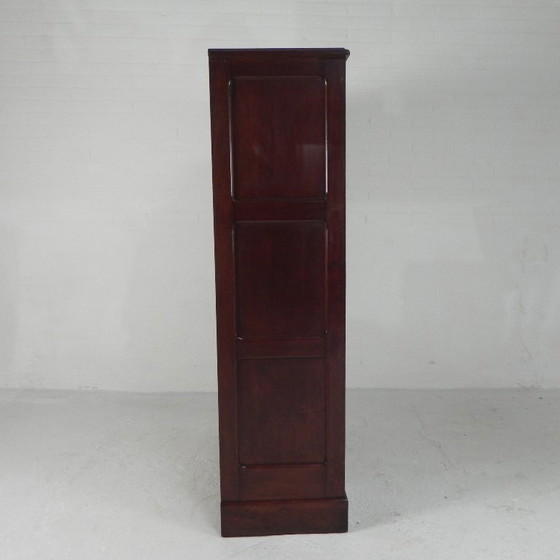 Image 1 of Eiken rolluikkast met 2 luiken, 148 cm hoog, jaren 20
