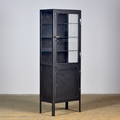 Antique Iron Medical Cabinet, 1920S