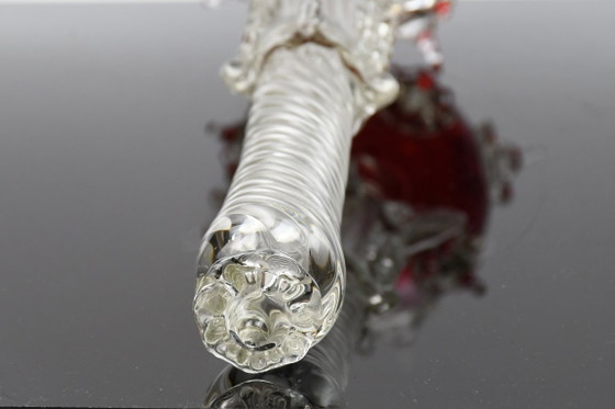 Murano glass sceptre – ruby red and clear, hand blown, Italy – Decorative Objects (photo 9 of 12)