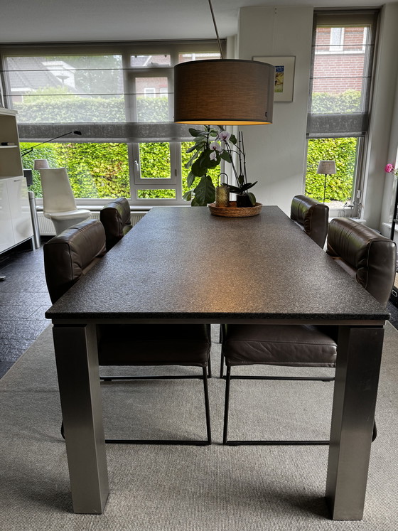 Image 1 of Nuovo Design Eclio dining table with granite top and aluminium legs