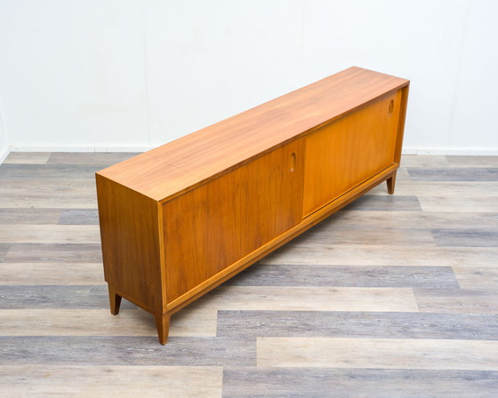 Image 1 of Credenza in noce con ante scorrevoli, anni '50, design Georg Satink, produttore WK Möbel, Germania