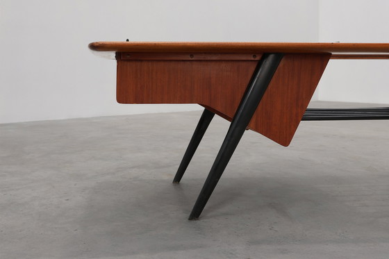 Image 1 of Tavolino modello 210, legno di teak e ceramica, di Alfred Hendrickx, Belform