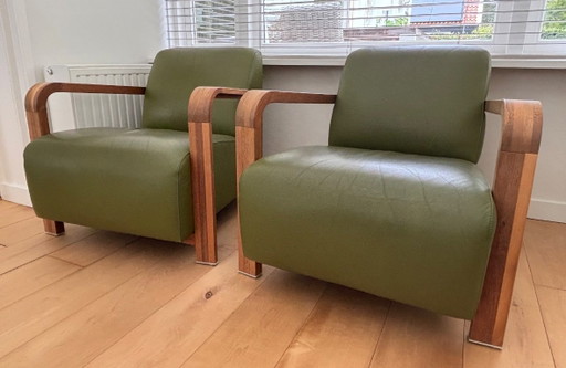 Set aus 2 Leolux Hemingway Sessel - Hugo de Ruiter – fauteuils, Leather