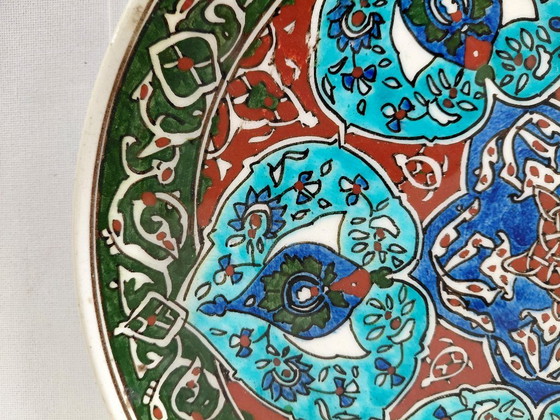 Piatto da parete in ceramica turca, Kütahya (Özen Çini) Vintage anni '70 – Decorazioni murali (photo 6 of 13)