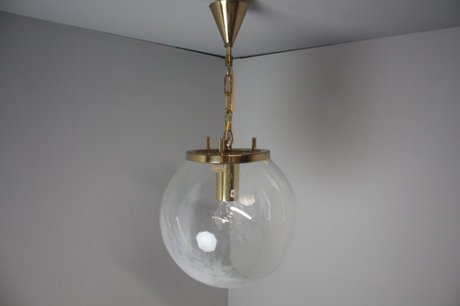 Vintage glass pendant light, Kamenický Šenov, 1970s.