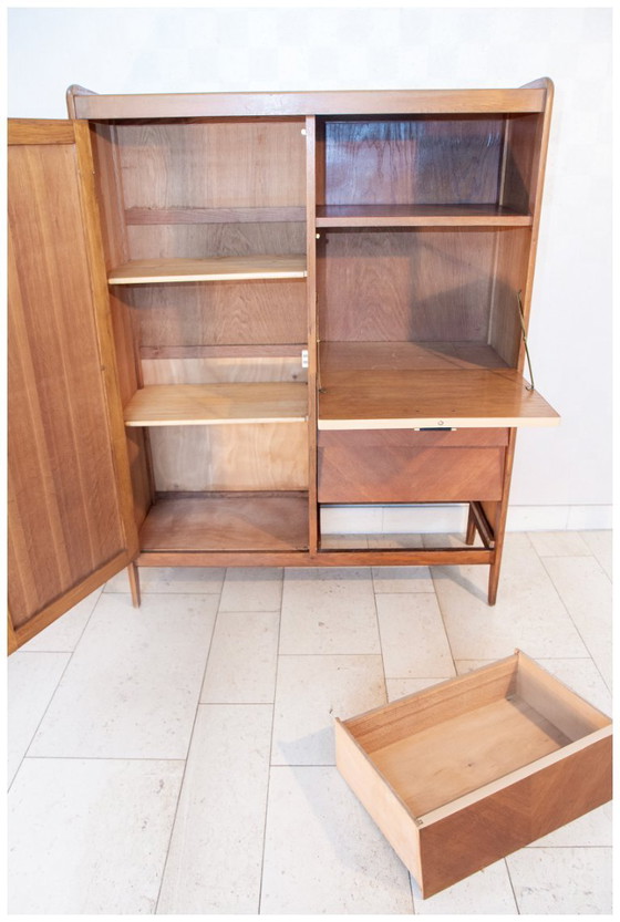 Image 1 of Scrivania e cassettiera vintage in rovere degli anni '50