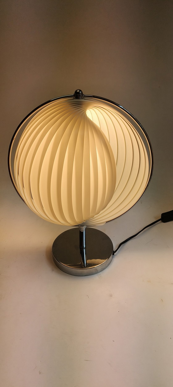 Image 1 of Kare design years vintage moon slat table lamp verner Pantone style