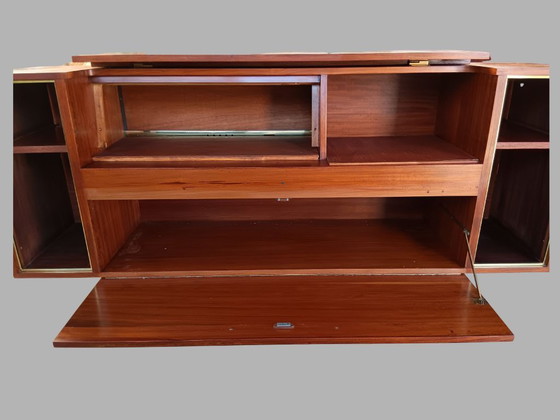 Image 1 of Fristho Teakhouten Audio Dressoir | Omgebouwde Mid-Century kast | Jaren 60