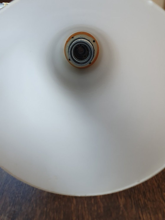 Wunderschöne Pendelleuchte im Mid-Century-Modern-Stil – Teakholz & Opalglas – 1960er Jahre – Pendelleuchten (photo 5 of 5)