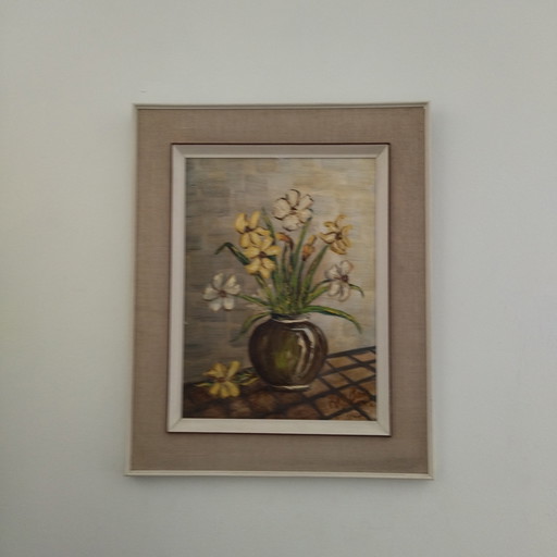 Tableau vintage Bouquet de fleurs 