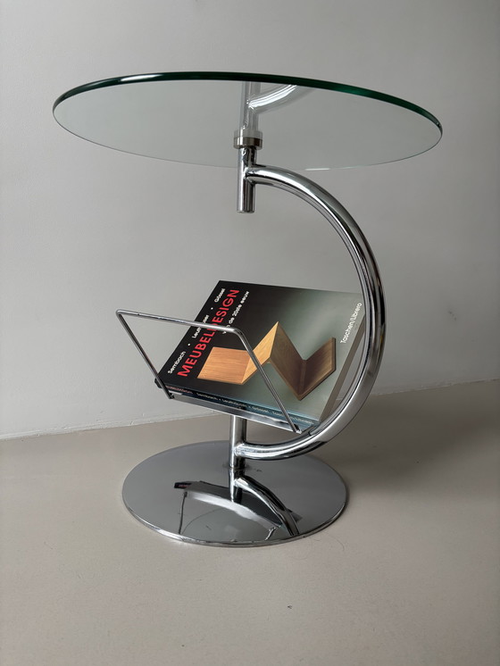 Image 1 of Bijzettafel di design in cromo Kokoon con finestra di lettura