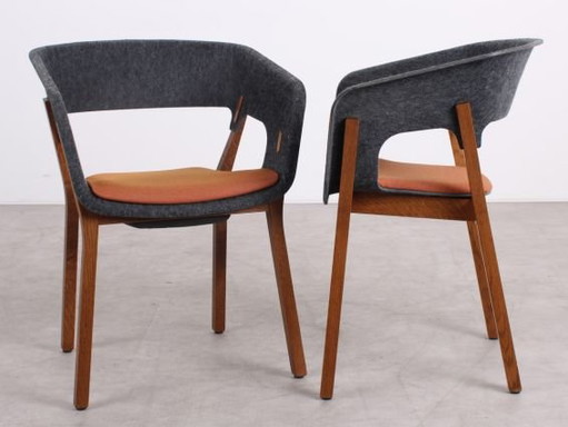 3x Silla Kusch en Co Njord 3002/4 antracita