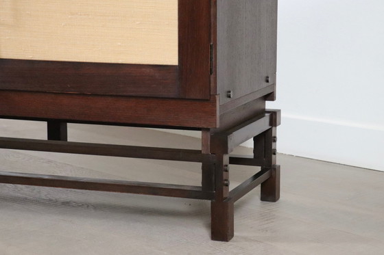Image 1 of Leonardo Fiori voor ISA Bergamo Dressoir in Wengé en zeegras 1950