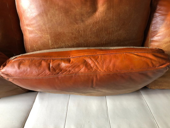 Image 1 of Poltrona Frau Socrates - Hermoso y elegante sofá de diseño italiano en color coñac