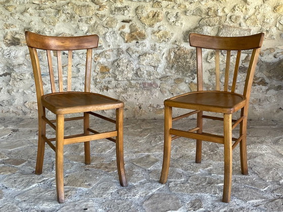 Image 1 of Vintage Bistro Chairs from Luterma, 1950s, Set of 2