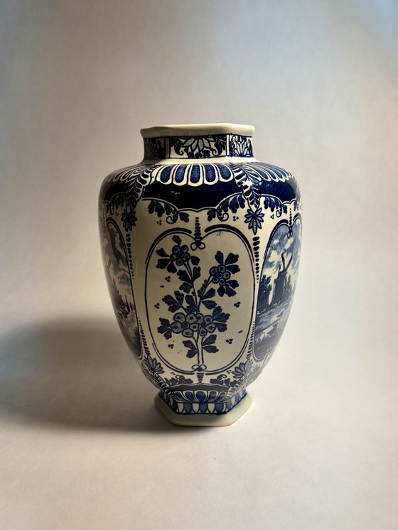Image 1 of Delft blue vase by Boch