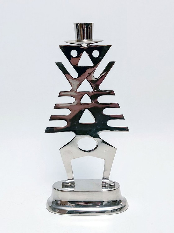 Kandelaar Etnisch Skelet – Kandelaars en kaarsen, Metal, Vintage (photo 2 of 6)
