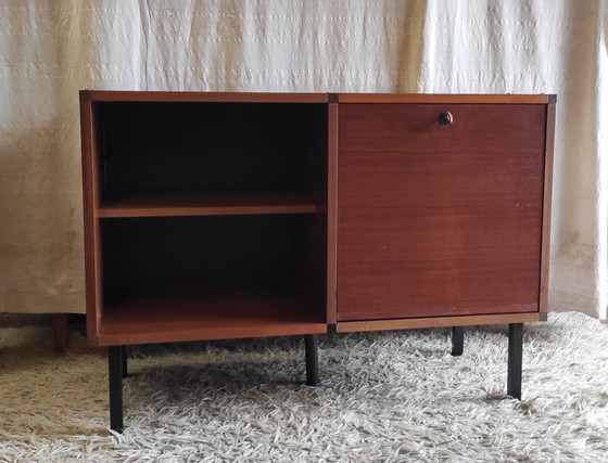 Image 1 of Enfilade moderniste en teck par ARP pour Minvielle - années 50/60