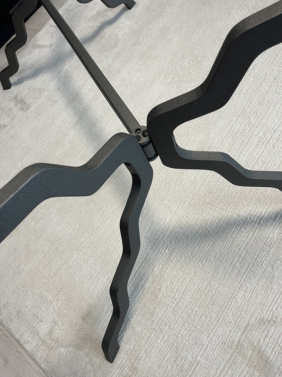 Image 1 of Zanotta Italia designer table with cast iron legs, custom-made
