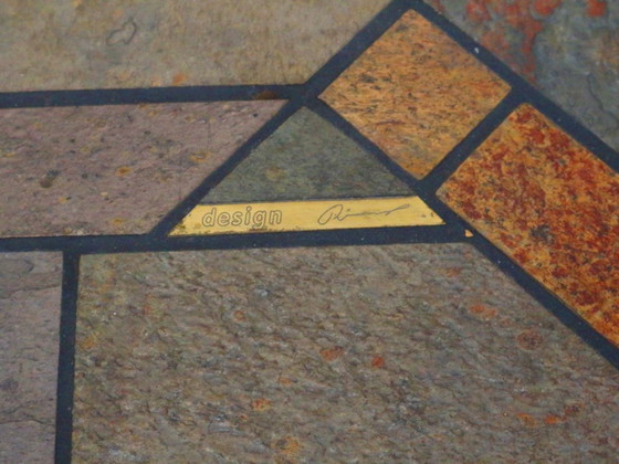 Image 1 of Vintage Brutalist salontafel van Fedam uit de jaren ’80