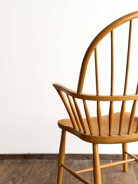 Image 1 of Fauteuil CH 18A en Chêne par Frits Henningsen pour Carl Hansen