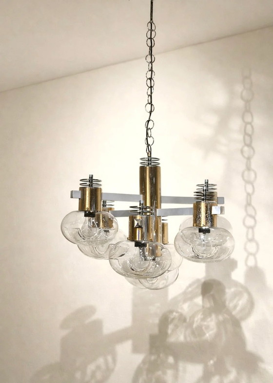 Lampada a sospensione italiana Murano di metà secolo – Lampade a sospensione, Metal (photo 2 of 5)