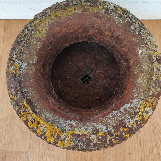 Image 1 of Vintage gietijzeren tuinvaas, plantenbak bloembak